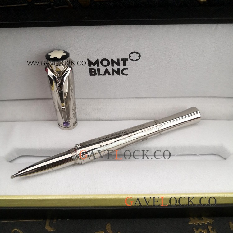 Copy Montblanc Princess Grace Rollerball pen Stainless Steel